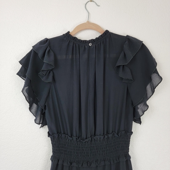 ICONS Objects of Devotion Dress Ruffle Smock Black Small - Picture 8 of 13